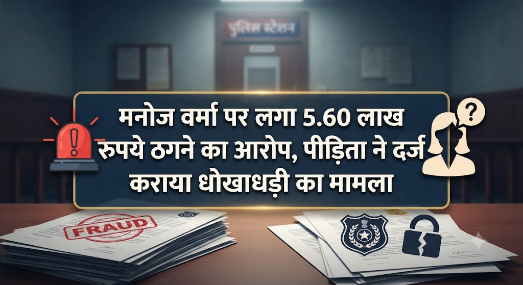 मनोज वर्मा पर लगा 5.60 लाख रुपये ठगने का आरोप, पीड़िता ने दर्ज कराया धोखाधड़ी का मामला