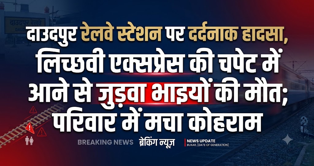 दाउदपुर रेलवे स्टेशन पर दर्दनाक हादसा, लिच्छवी एक्सप्रेस की चपेट में आने से जुड़वा भाइयों की मौत; परिवार में मचा कोहराम
