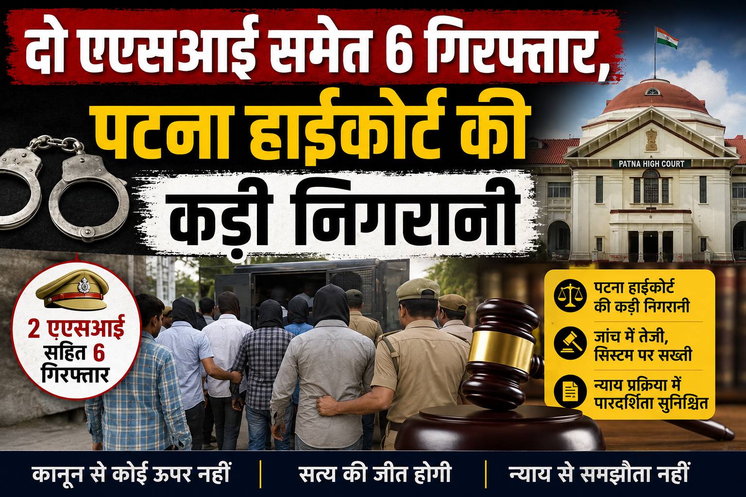 हिरासत से सनोज के रहस्यमयी गायब होने का मामला: दो एएसआई समेत 6 गिरफ्तार, पटना हाईकोर्ट की कड़ी निगरानी