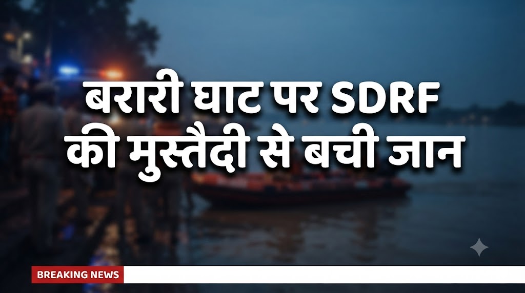 बरारी घाट पर एसआरडीएफ की मुस्तैदी से ब बची एक और जिंदगी गंगा नदी में डूब रहे युवक सागर को जवानों ने सुरक्षित बाहर निकाला