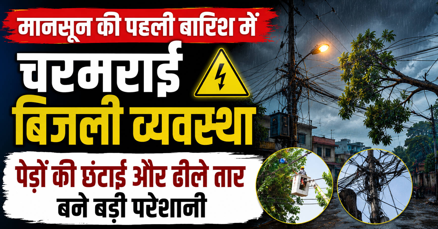 Power Supply Disrupted by Early Monsoon Rains, Untrimmed Trees and Loose Wires Add to Consumers' Woes