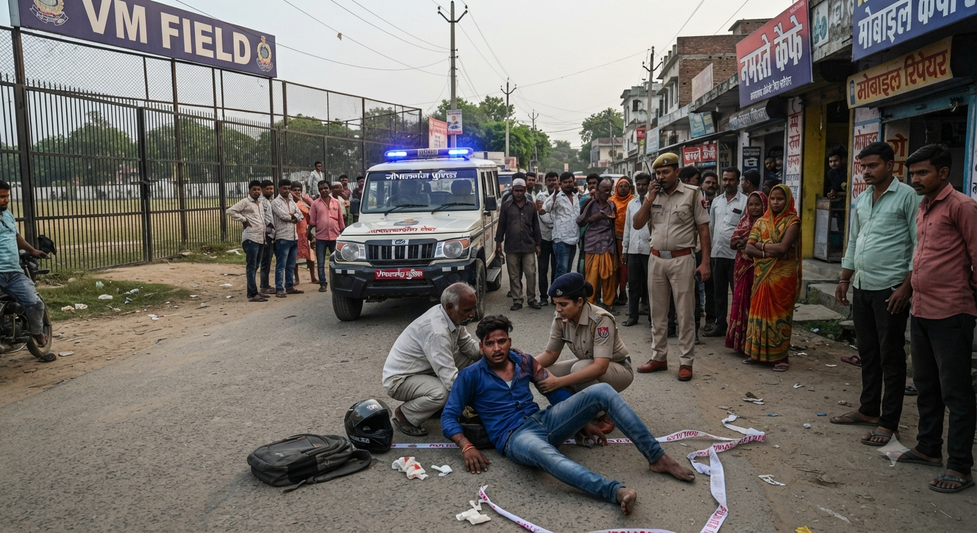 गोपालगंज में वीएम फील्ड के समीप खूनी वारदात: कैफे से लौट रहे युवक पर चाकू से जानलेवा हमला
