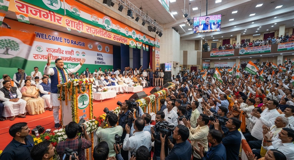Grand Launch of RLMD’s Three-Day 'Vimarsh Shivir' in Rajgir National President Upendra Kushwaha Stresses Due Respect for Every Party's Aspirations in an Alliance