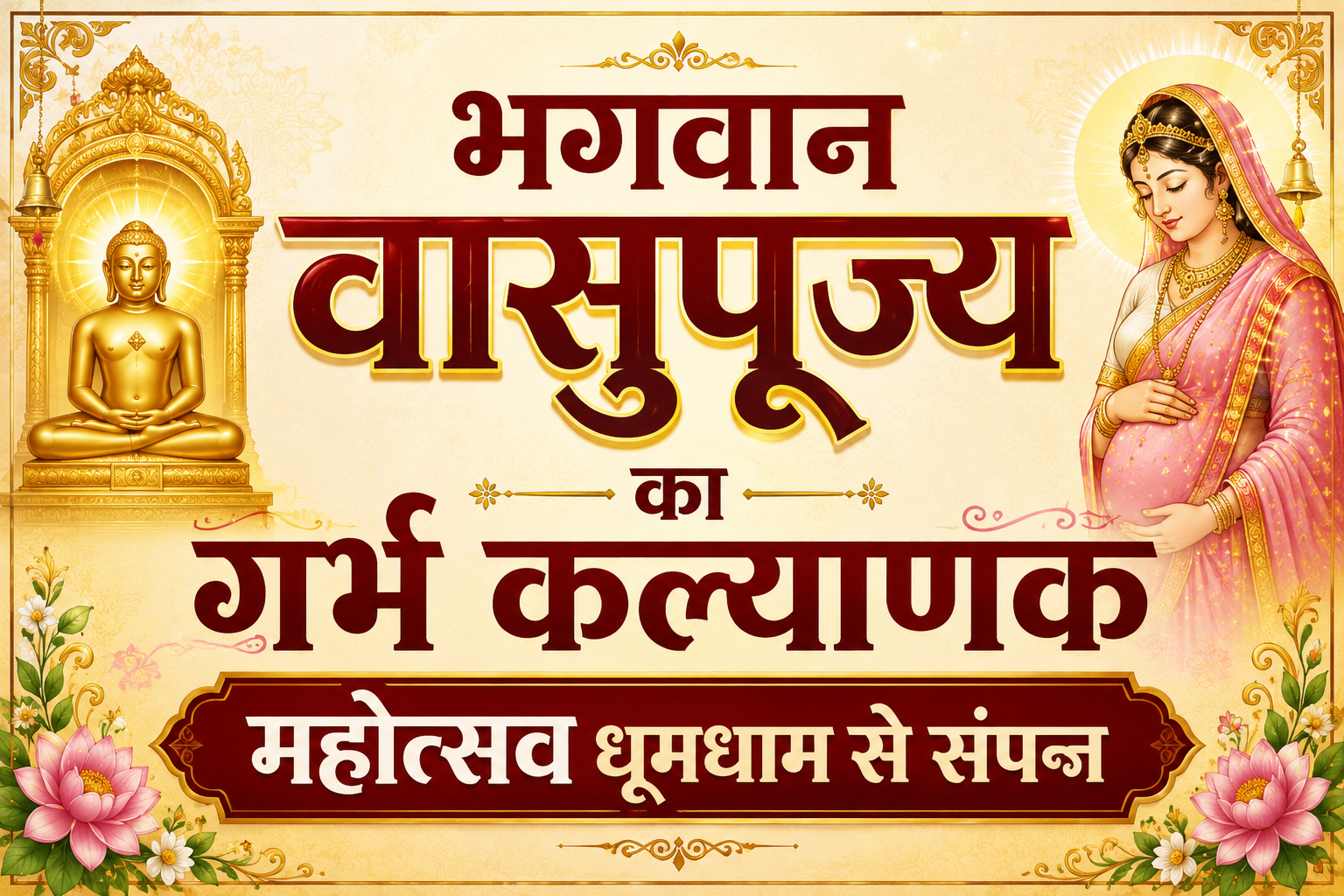 भगवान वासुपूज्य का गर्भ कल्याणक महोत्सव धूमधाम से संपन्न