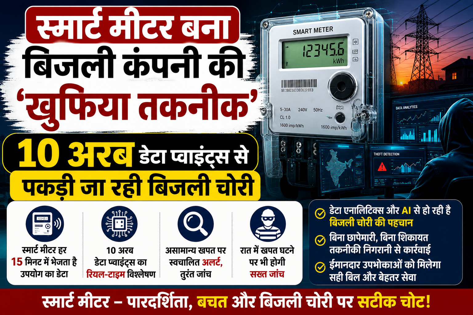 Smart Meters Become a “Surveillance Tool” for Power Companies in Bihar, 10 Billion Data Points Collected to Detect Power Theft