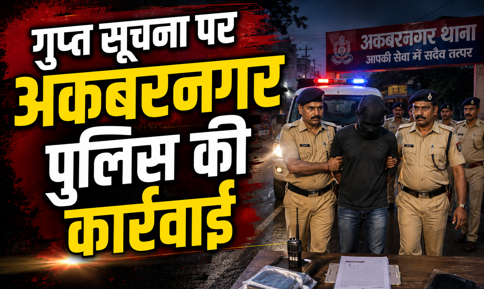 Akbarnagar Police Arrest Proclamation Warrant Accused Following Secret Tip-Of Absconding accused apprehended during raid, legal action underway