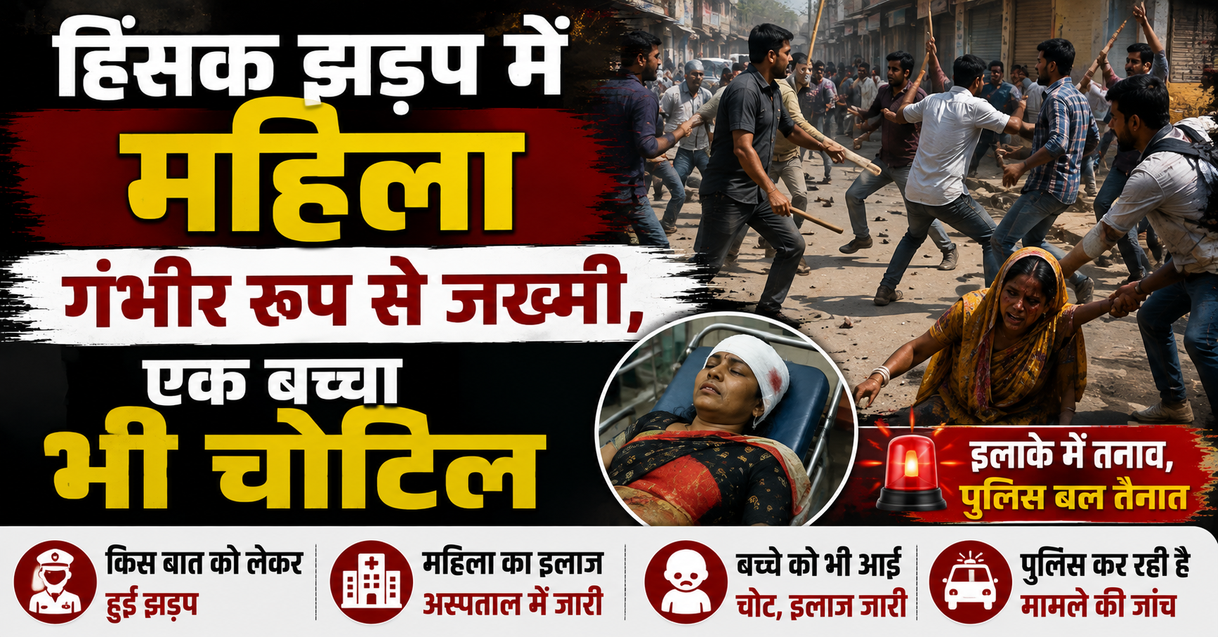 पीरपैंती के हरिनकोल पंचायत स्थित हीरानंद गांव में आपसी विवाद के चलते खूनी संघर्ष; हिंसक झड़प में महिला गंभीर रूप से जख्मी, एक बच्चा भी चोटिल