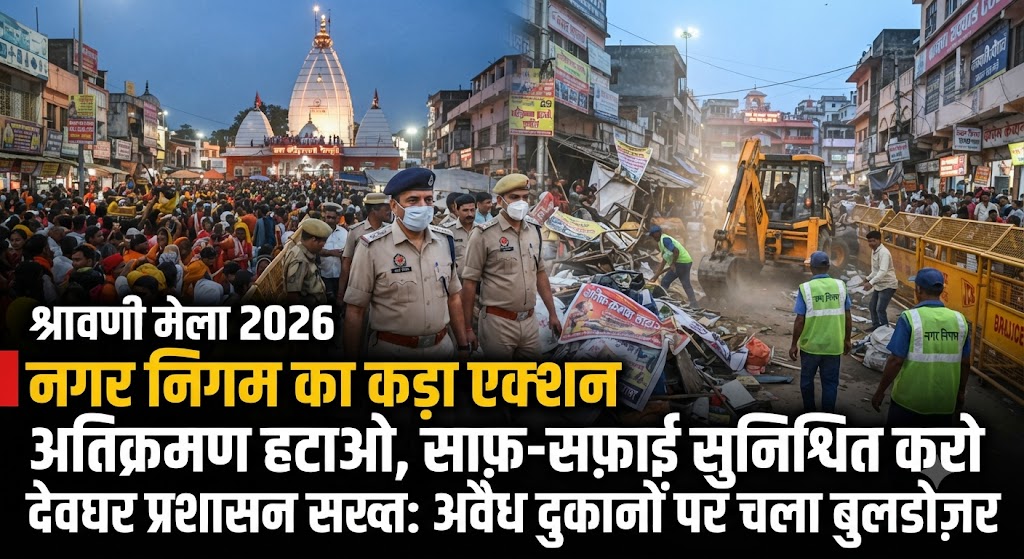 श्रावणी मेला 2026 को लेकर नगर निगम का कड़ा एक्शन; कांवरियों के मार्ग को सुगम और सुरक्षित बनाने के लिए चलाया गया व्यापक अतिक्रमण हटाओ अभियान, शहर में मची हलचल