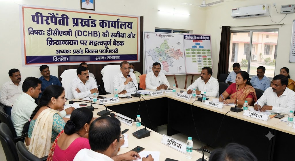 पीरपैंती प्रखंड कार्यालय में डीसीएचबी (DCHB) को लेकर महत्वपूर्ण बैठक आयोजित
