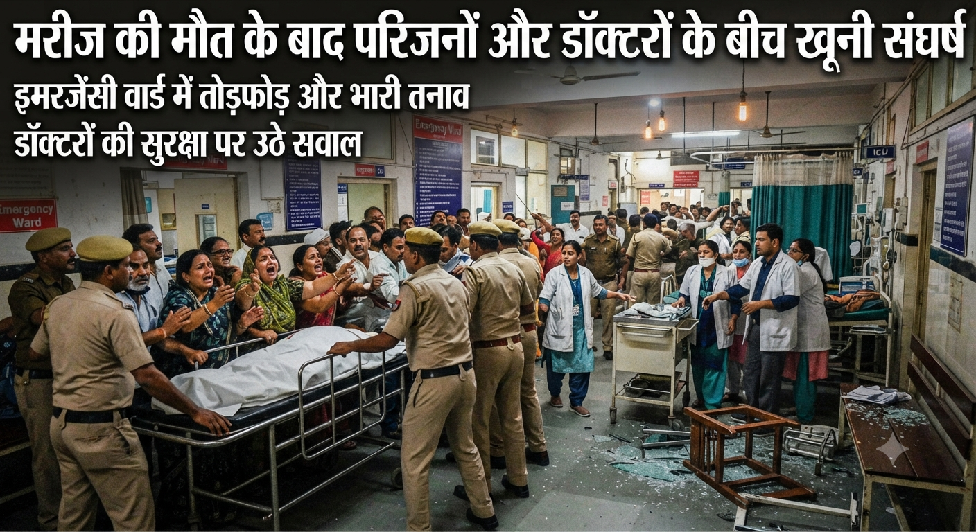 मुजफ्फरपुर एसकेएमसीएच में कोहराम: मरीज की मौत के बाद परिजनों और डॉक्टरों के बीच खूनी संघर्ष, इमरजेंसी वार्ड में तोड़फोड़ और भारी तनाव
