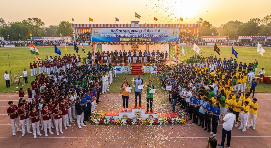 Grand Conclusion of CISCE Zonal Athletics Meet Hosted by St. Teresa School; 'St. Joseph' Emerges as Overall Champion with 256 Points Following Impressive Performance