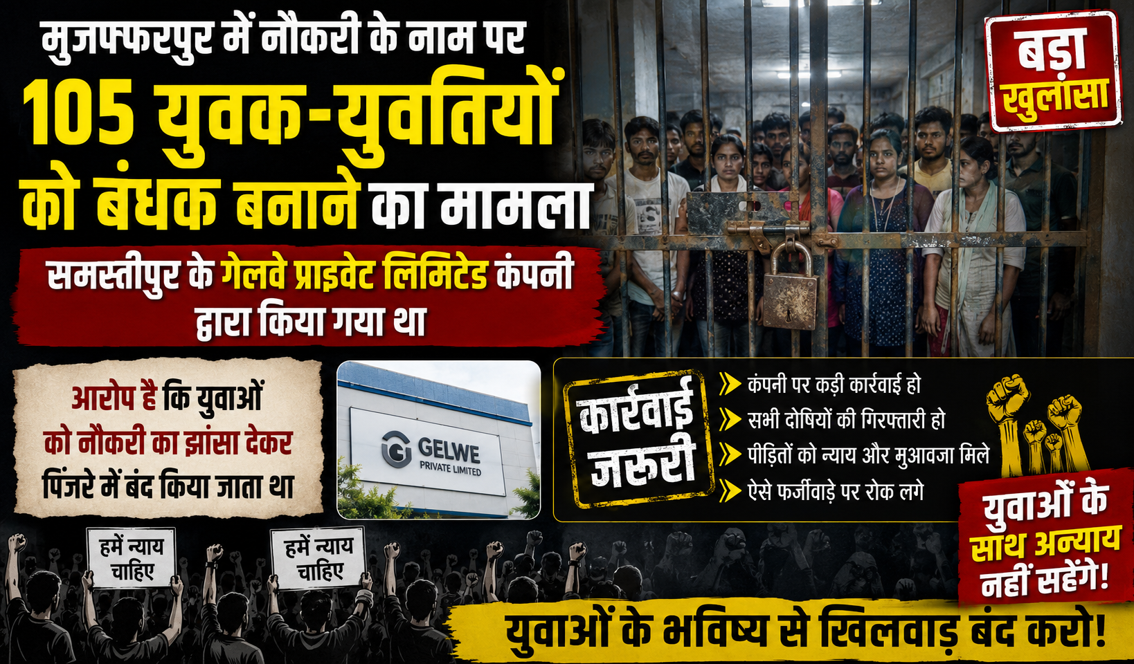 नौकरी के नाम पर 'ठगी का जाल', युवाओं को बनाया गया बंधक