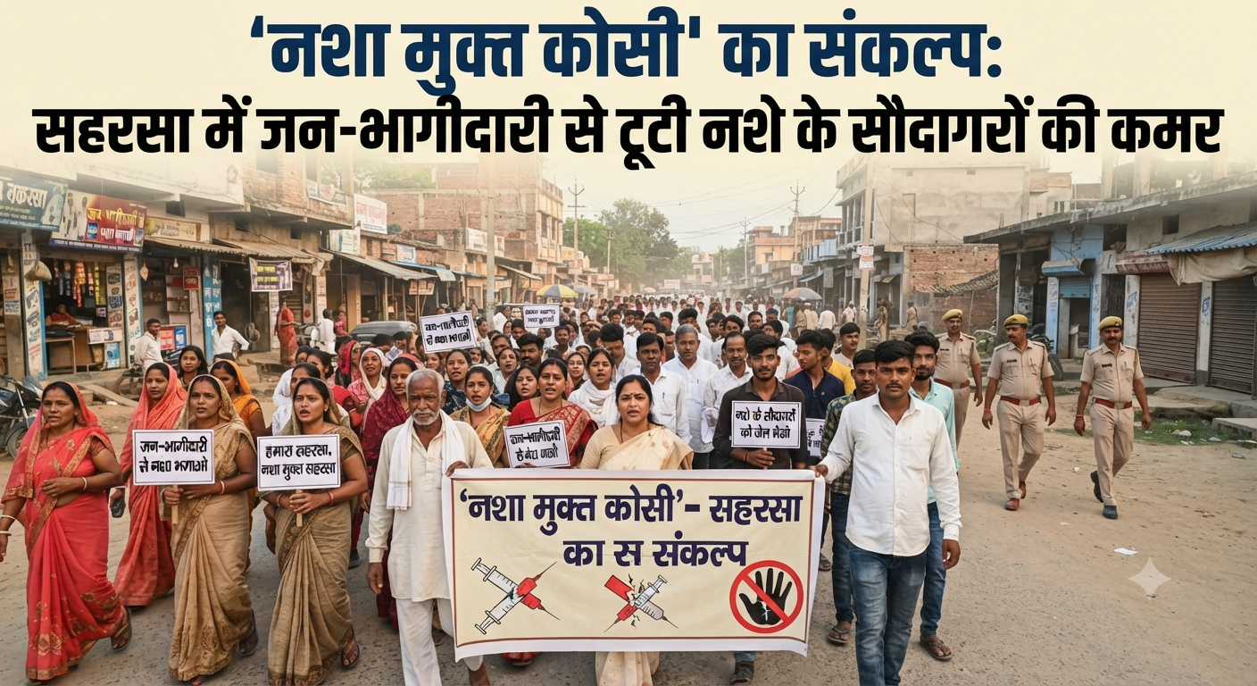 'नशा मुक्त कोसी' का संकल्प: सहरसा में जन-भागीदारी से टूटी नशे के सौदागरों की कमर