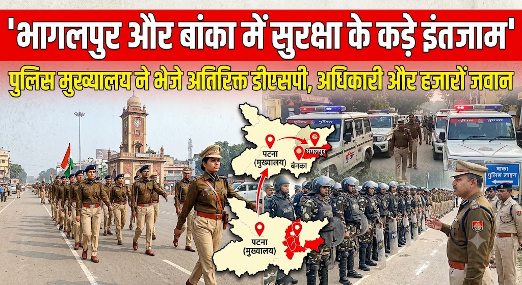 भागलपुर और बांका में सुरक्षा के कड़े इंतजाम, पुलिस मुख्यालय ने भेजे अतिरिक्त डीएसपी, अधिकारी और हजारों जवान