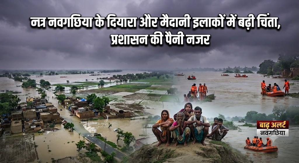 नवगछिया के दियारा और मैदानी इलाकों में बढ़ी चिंता, प्रशासन की पैनी नजर