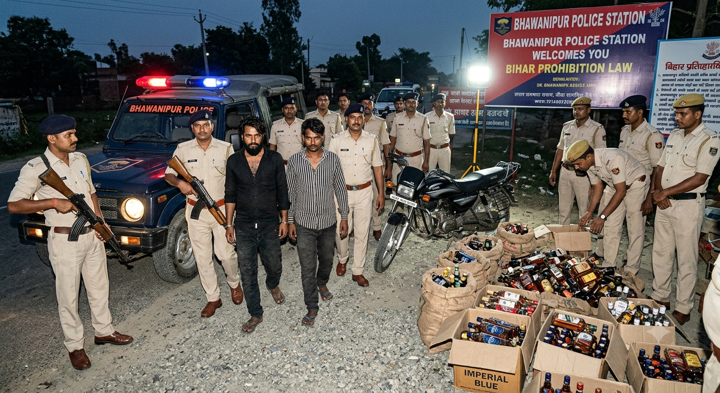 गुप्त सूचना पर पसराहा के दो कुख्यात शराब तस्कर गिरफ्तार, भारी मात्रा में विदेशी शराब बरामद, भेजे गए जेल