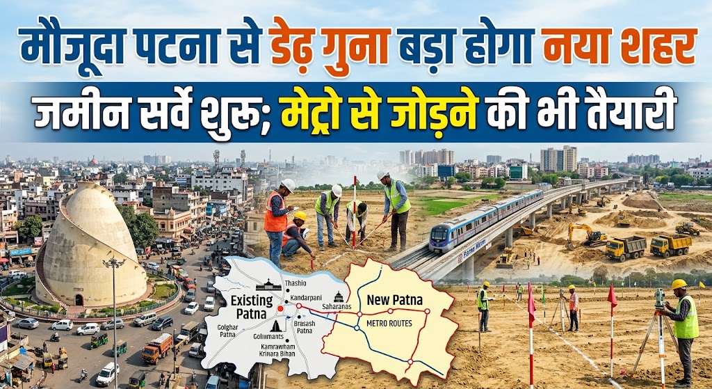 New City to Be Around 1.5 Times Larger Than Existing Patna, Land Survey Underway; Metro Connectivity Possible