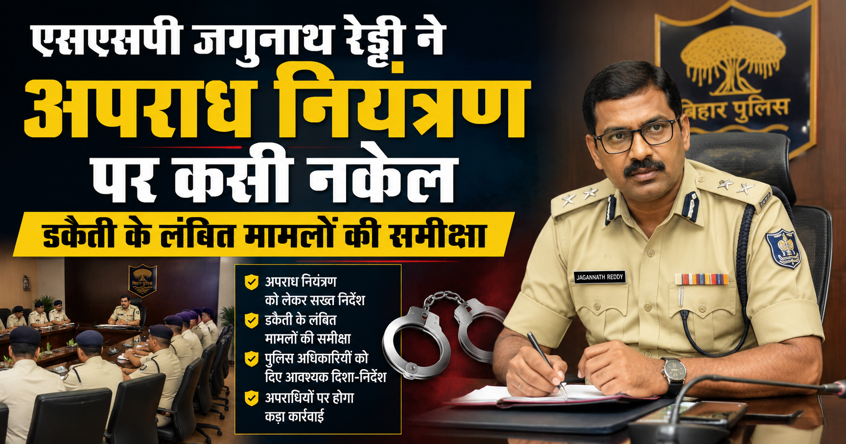 SSP Jagunath Reddy Tightens Grip on Crime, Reviews Pending Robbery Cases