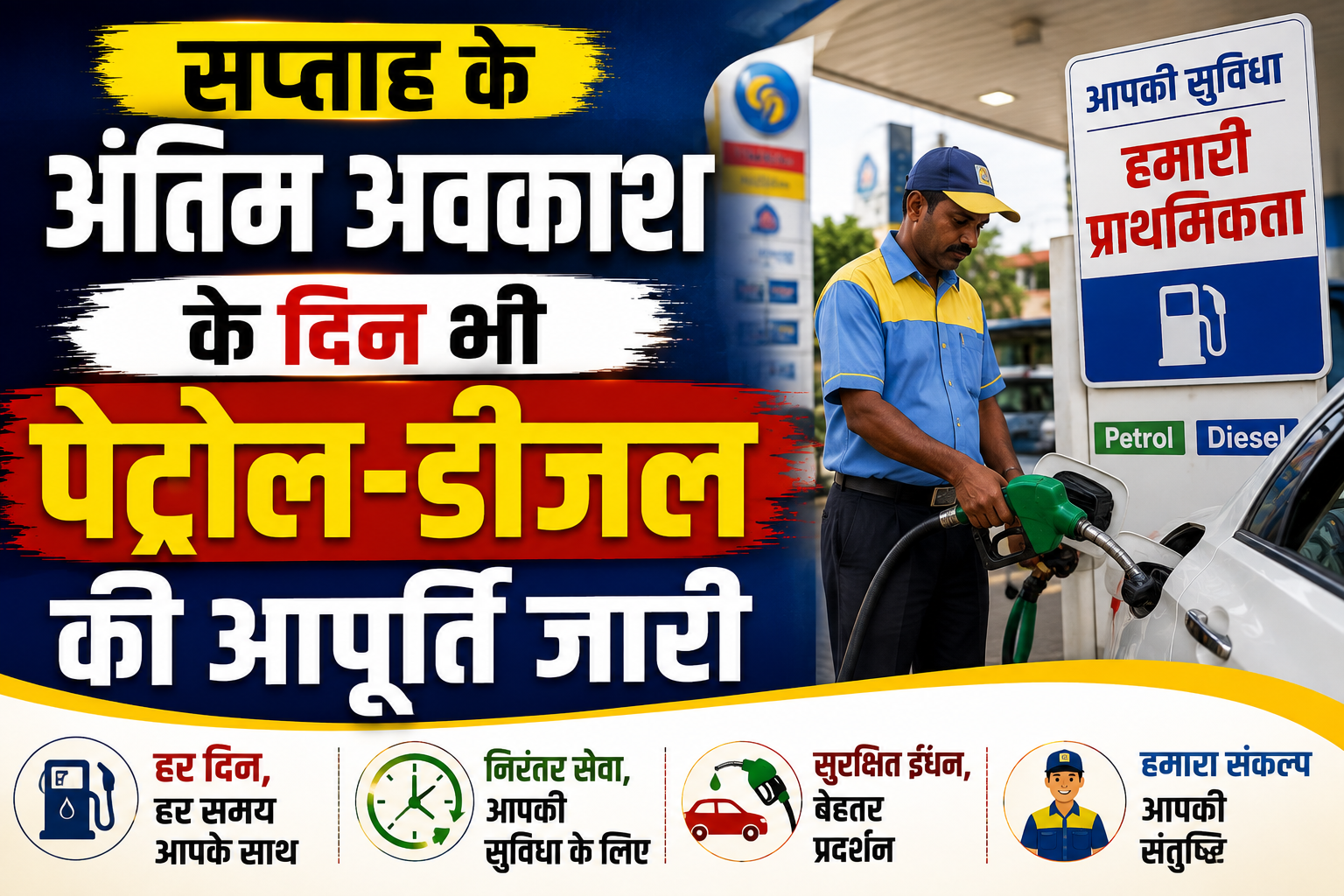 No Change in Petrol and Diesel Prices Even Today on Sunday Fuel Rates Remain Intact at Previous Levels, Bringing Relief to Motorists