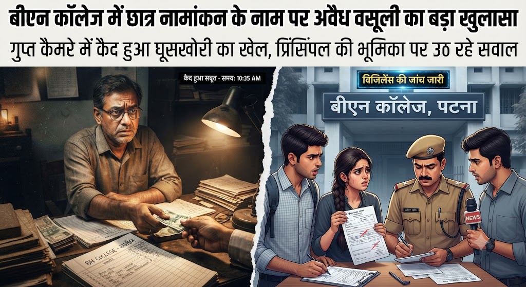 बीएन कॉलेज में छात्र नामांकन के नाम पर अवैध वसूली का बड़ा खुलासा; 7 से 8 हजार रुपये तक अधिक वसूलने का आरोप, TMBU के वीसी के निर्देश पर डीएसडब्ल्यू और प्रॉक्टर ने की औचक छापेमारी व जांच