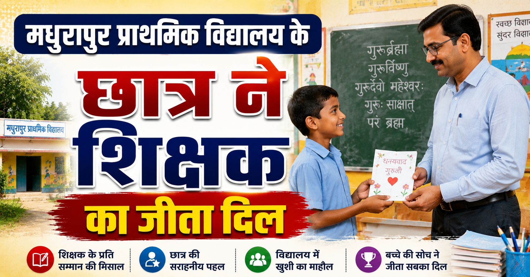 मधुरापुर प्राथमिक विद्यालय के छात्र ने शिक्षक पर लगाया बेरहमी से मारपीट का गंभीर आरोप