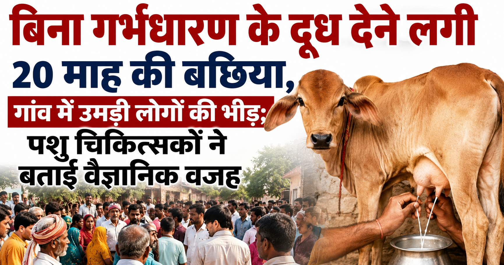 बिना गर्भधारण के दूध देने लगी 20 माह की बछिया, गांव में उमड़ी लोगों की भीड़; पशु चिकित्सकों ने बताई वैज्ञानिक वजह