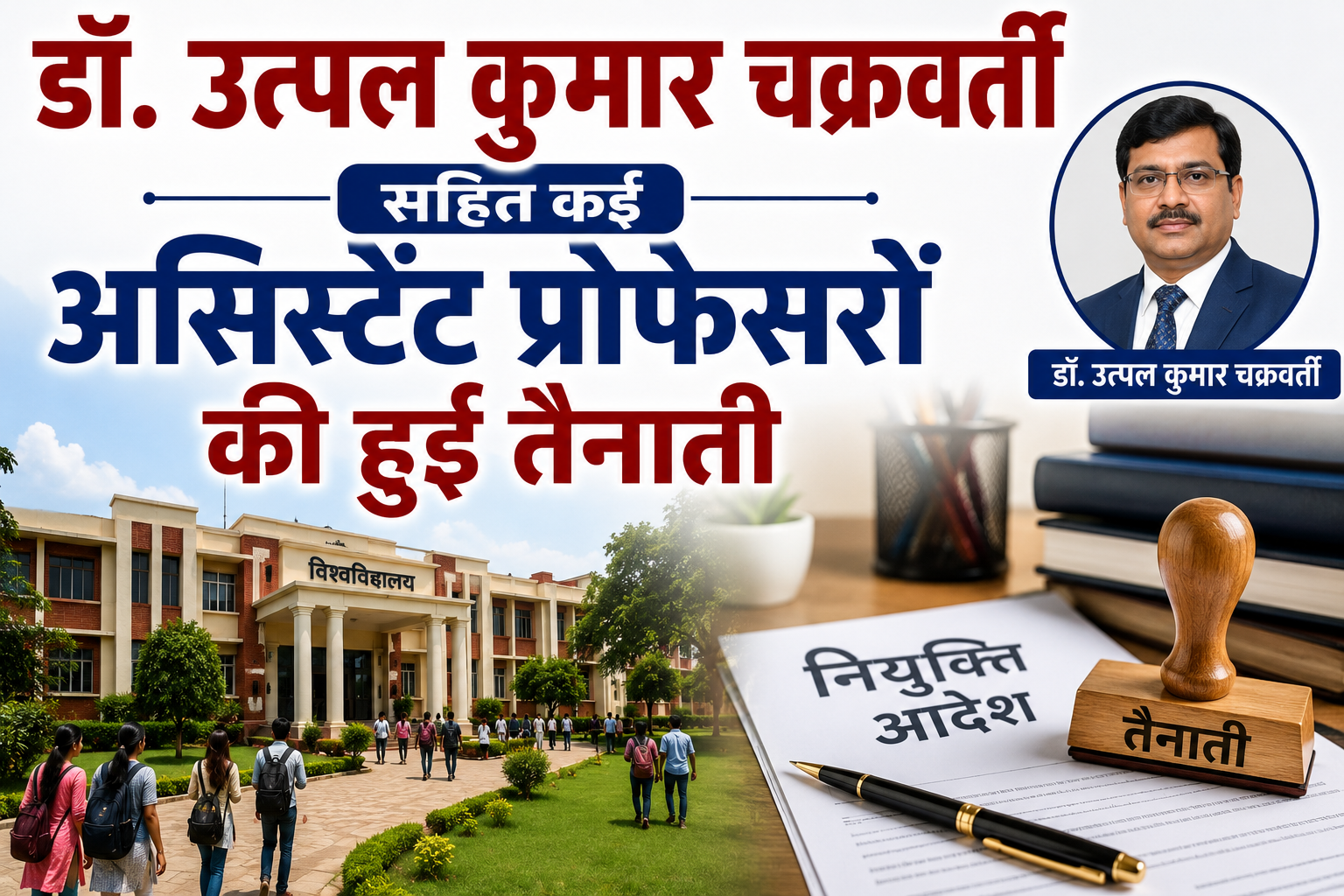 डॉ. उत्पल कुमार चक्रवर्ती सहित कई असिस्टेंट प्रोफेसरों की हुई तैनाती